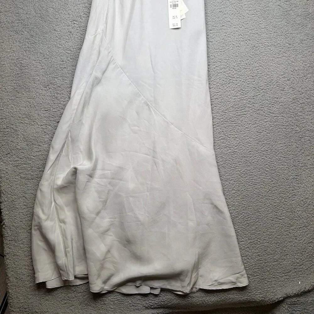 Abercrombie & Fitch high neck classy Maxi Dress nwt light gray